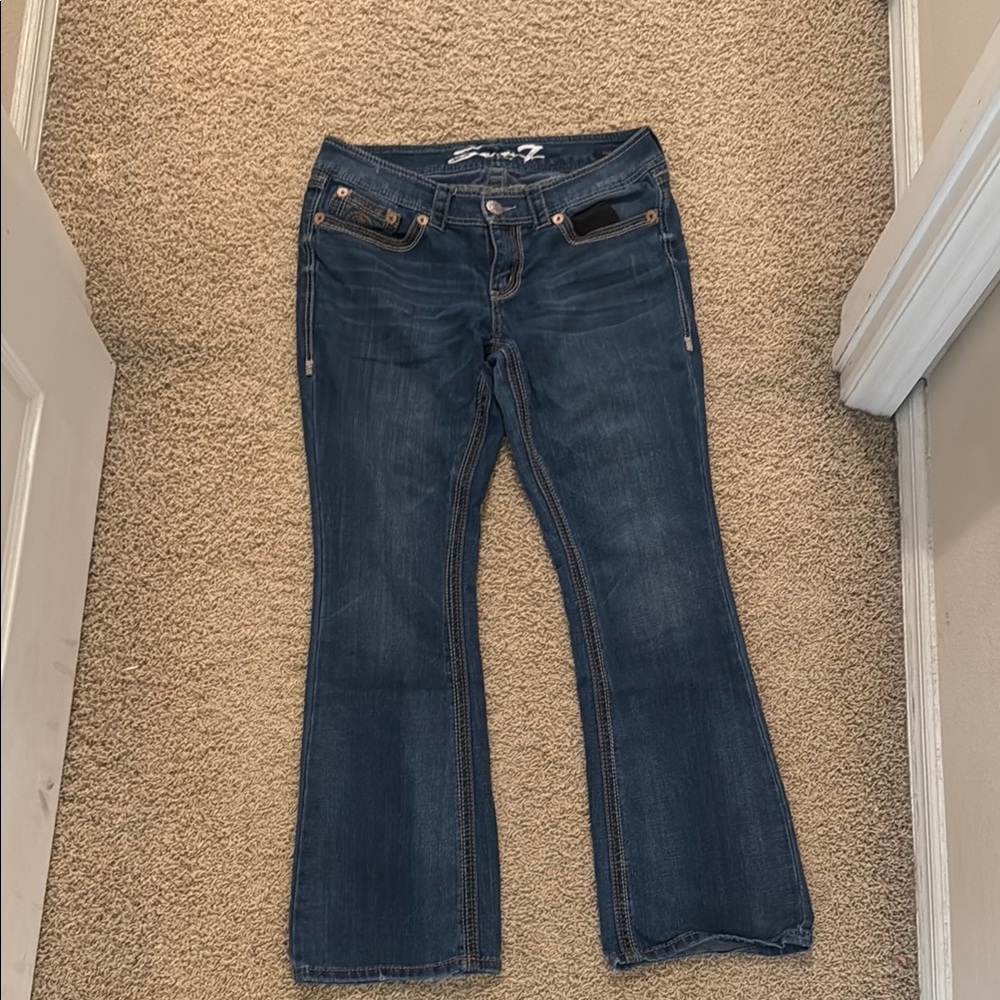 Seven7 Blue Boot Cut Jeans Classic Style Size 10
